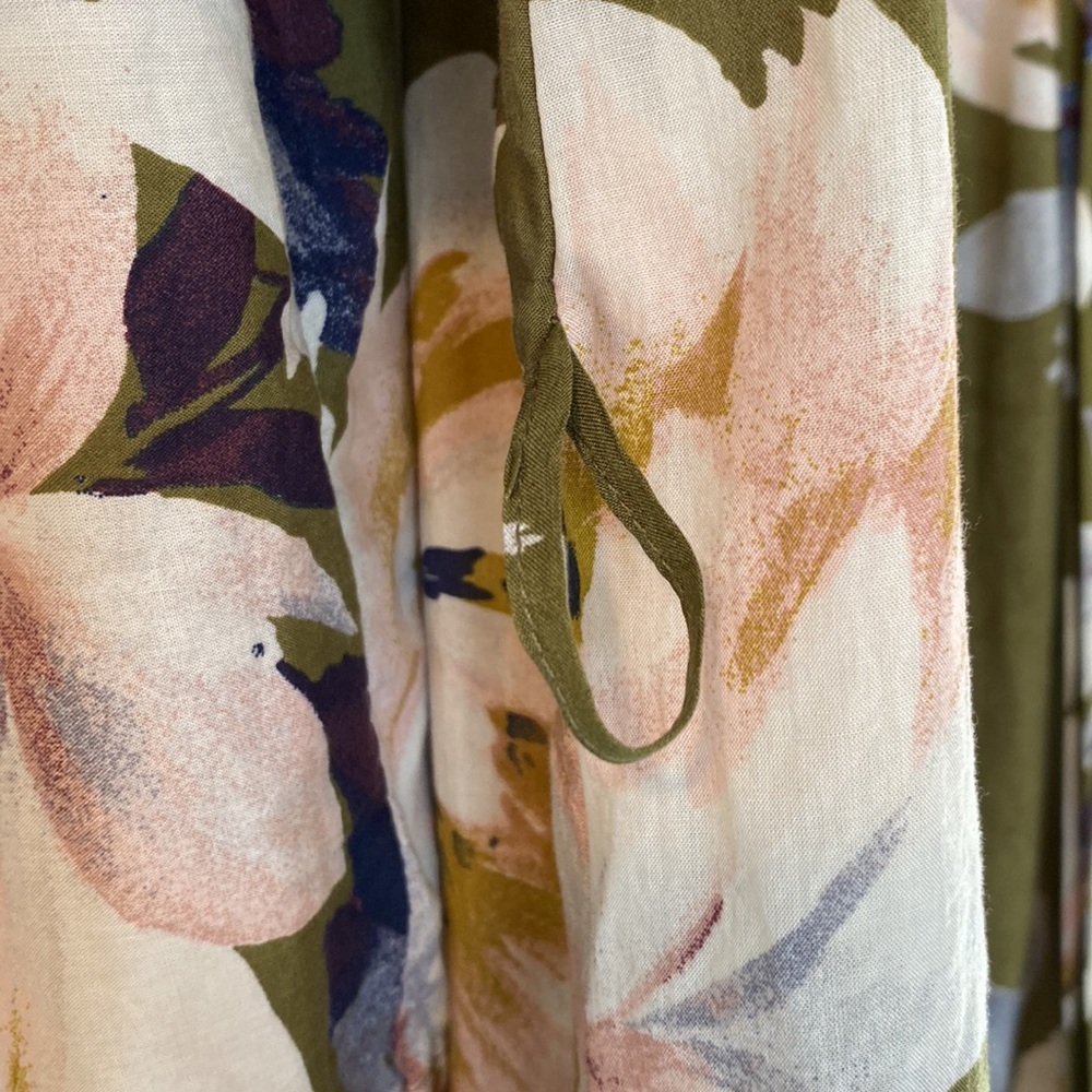 Olive Green Kimono Robe - Picture 9 of 12